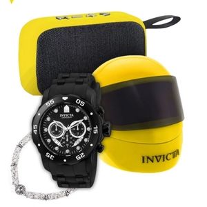 Invicta Pro Diver Scuba Men's Black 48mm Bundle